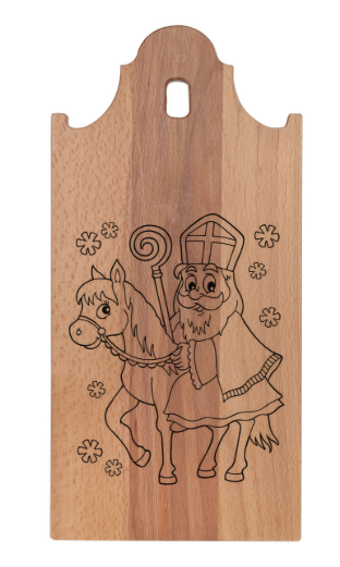 Plank klokgevelhuisje beuken 35x17 cm (1,5 cm dik)- Marvins